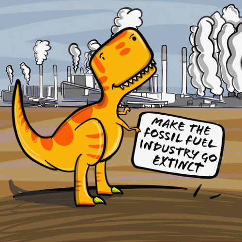 Dinosaur Reminding About Global Warming GIF