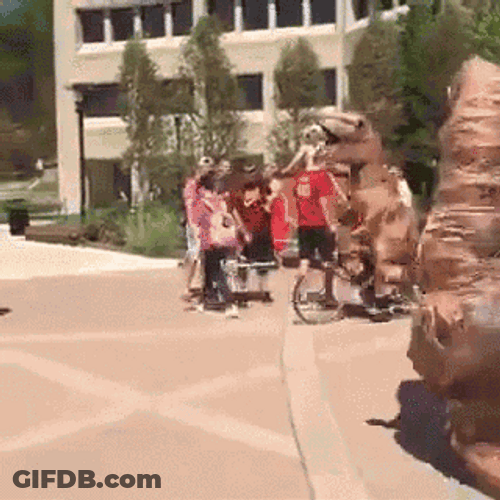 Dinosaur Riding Cycle GIF