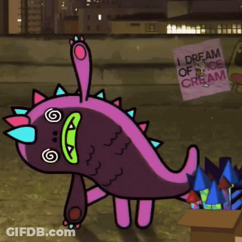 Dinosaur Saying I Dream Of Peace Cream GIF