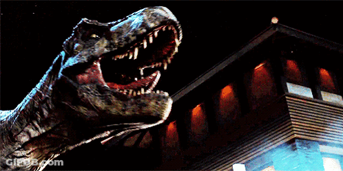 Dinosaur Sitting On Toilet With Toilet Paper GIF