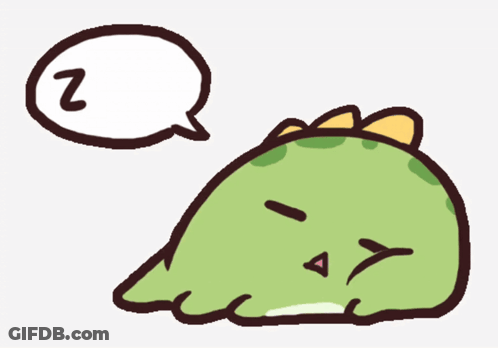 Dinosaur Sleeping Zzz Speech Bubble GIF