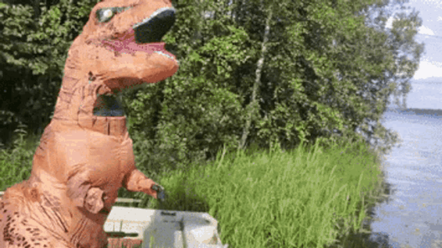 Dinosaur Somersault GIF