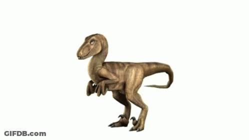 Dinosaur Standing On Hind Legs GIF