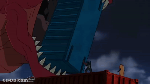 Dinosaur With Blue Box Disney Plus GIF