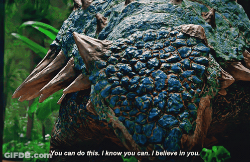 Dinosaur You Can Do This I Know You Can I Believe In You GIF