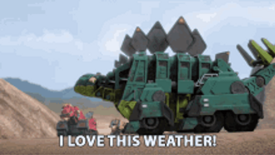 Dinotrux I Love This Weather GIF