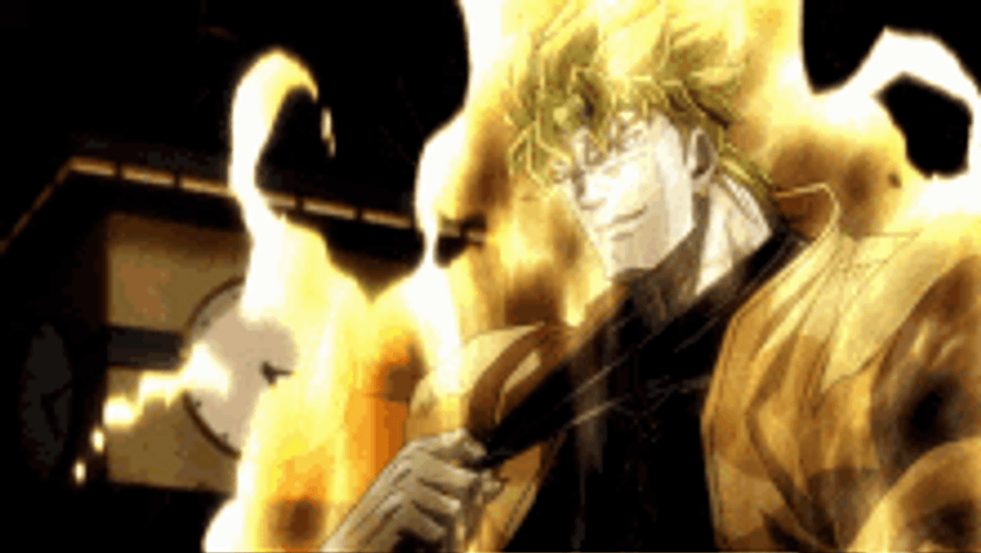 Dio Brando's Burning Aura Za Warudo GIF