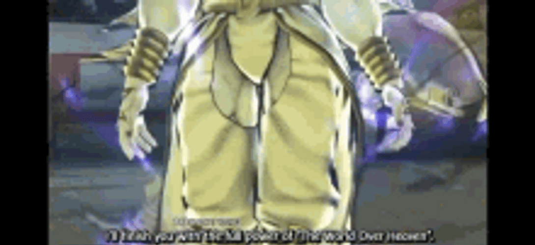 Dio Brando's Power Za Warudo 3D Animation GIF