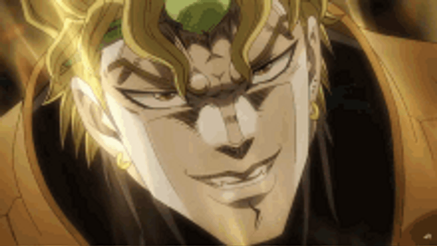 Dio Brando Showing Power Za Warudo GIF