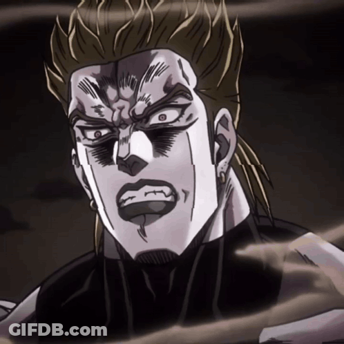 Dio From JoJo's Bizarre Adventure Close Up GIF