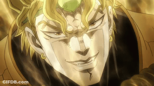 Dio From JoJo's Bizarre Adventure Smiling GIF