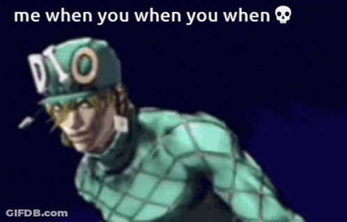 Dio From JoJo's Bizarre Adventure Wearing Green Hat GIF