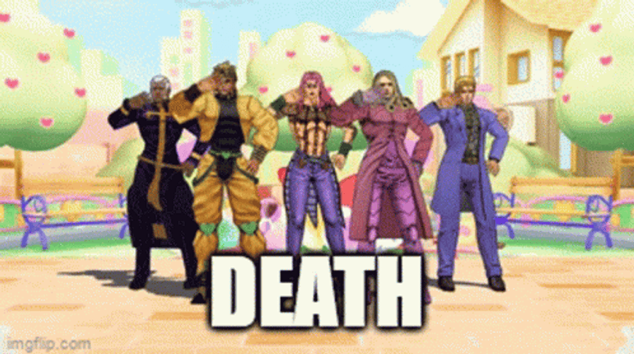 Dio With Jojo's Bizarre Adventure Team Dancing Death GIF