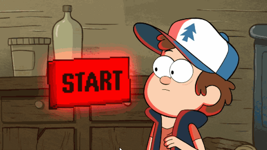 Dipper Pines Pressing Start GIF