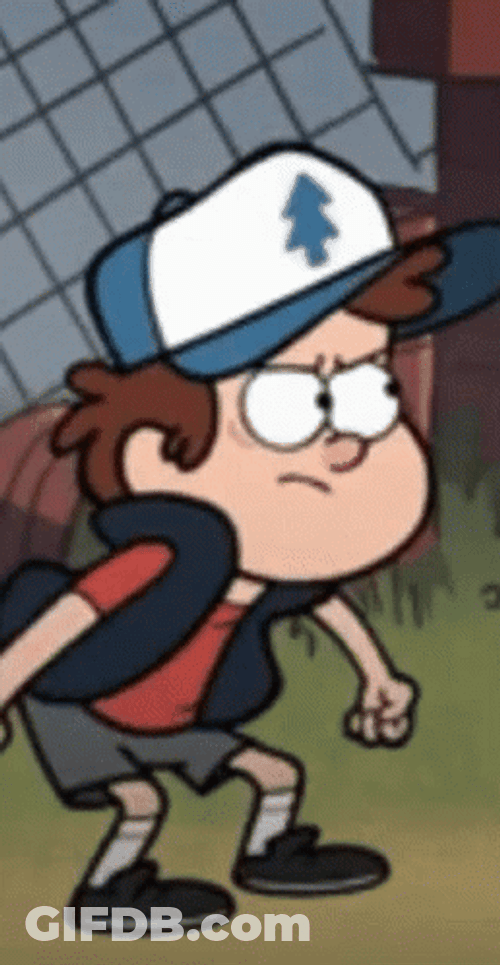 Dipper Pines Ready To Fight GIF