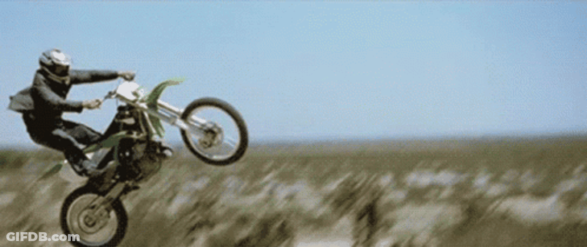 Dirt Bike Giant Spider Chase GIF