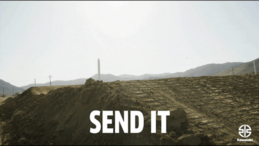 Dirt Bike Motocross Long Distance Jump GIF