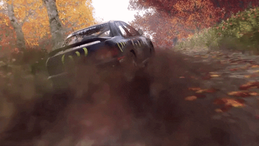Dirt Rally Subaru Impreza WRC Car Autumn Drive GIF