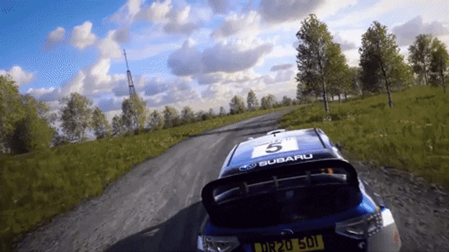 Dirt Rally Subaru Impreza WRC Car Drifting Flex GIF