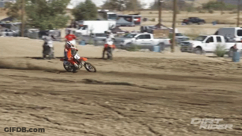 Dirt Rider Riding Dirt Bike GIF