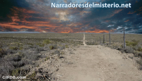 Dirt Road In Desert With Narradoresdelmisterio.net GIF