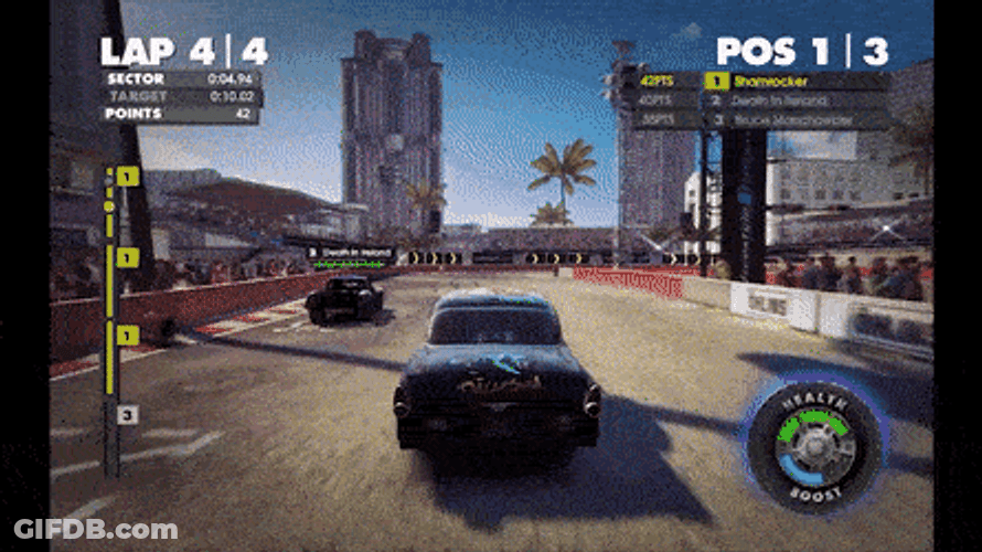 Dirt Showdown T-Bone Side Turbo GIF