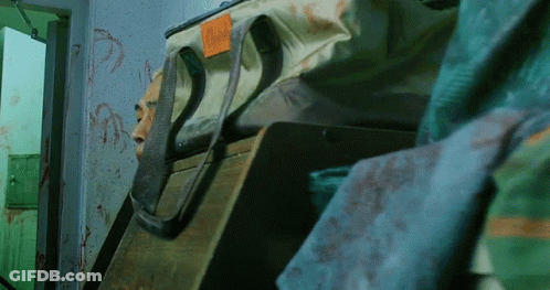 Dirty Bag With Sticker Saying Dirty GIF