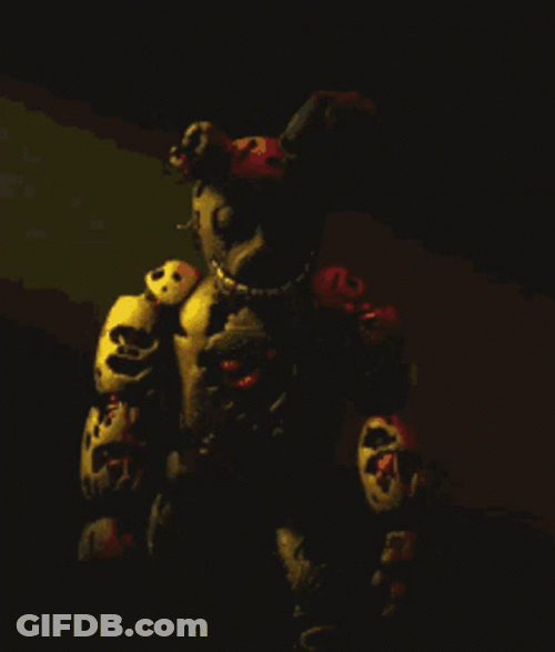 Dirty Decayed Springtrap Lurking At Night GIF