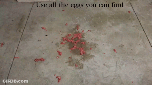 Dirty Wall With Crumbs On Floor GIF