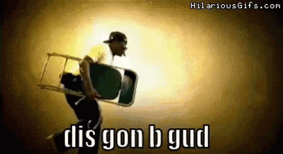 Dis Gon Be Good Man Carrying Chair GIF