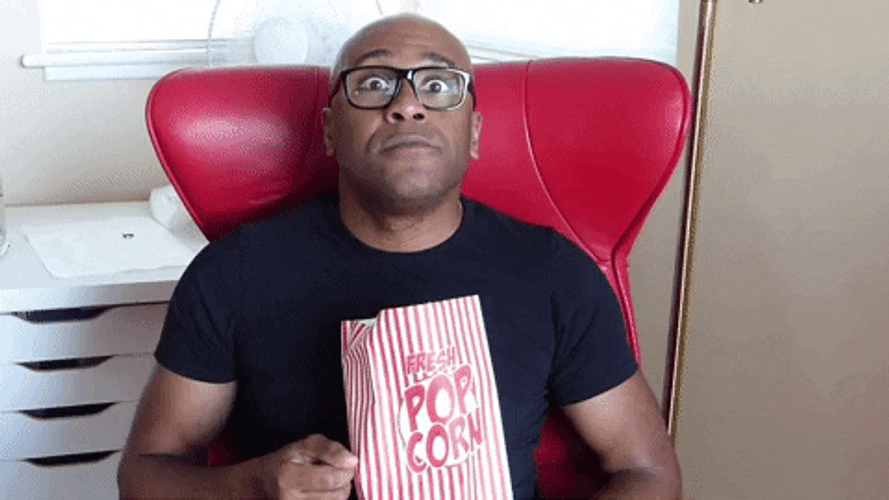 Dis Gon Be Good Robert Blackmon With Popcorn GIF
