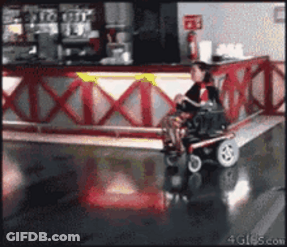 Disabled Child's Wheelchair Drifting GIF