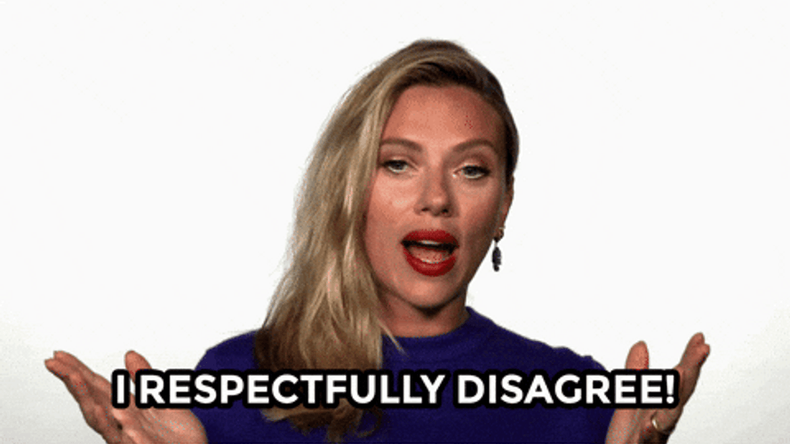 Disagree Scarlett Johansson So No Head GIF