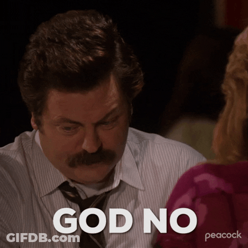 Disagreeing Ron Swanson God No GIF