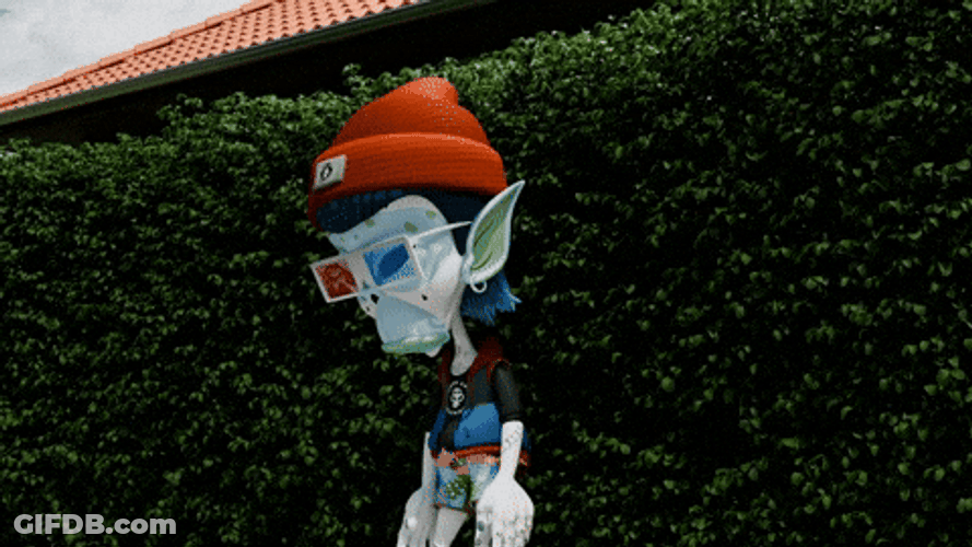 Disappearing Meme Moonie Hiding In Plants GIF