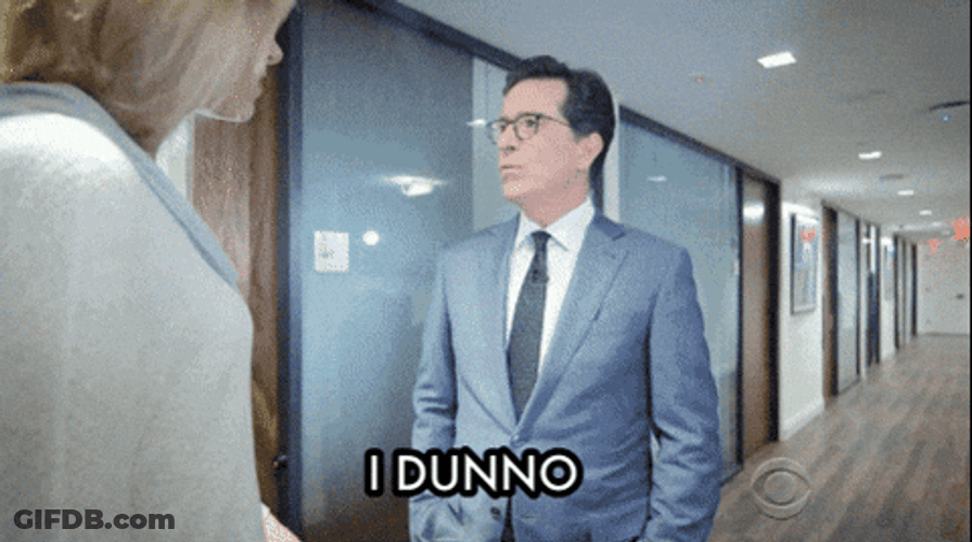 Disappearing Meme Stephen Colbert I Dunno GIF