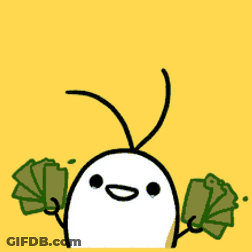 Disappearing Money And Crying Animation GIF