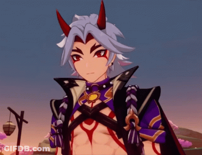 Disappointed Arataki Itto Eyes Roll GIF