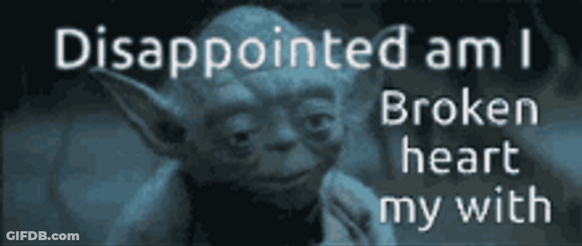 Disappointed Broken Yoda GIF