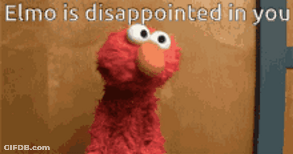 Disappointed Elmo Sesame Street GIF