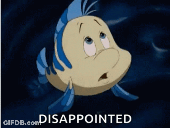 Disappointed Flounder Little Mermaid GIF