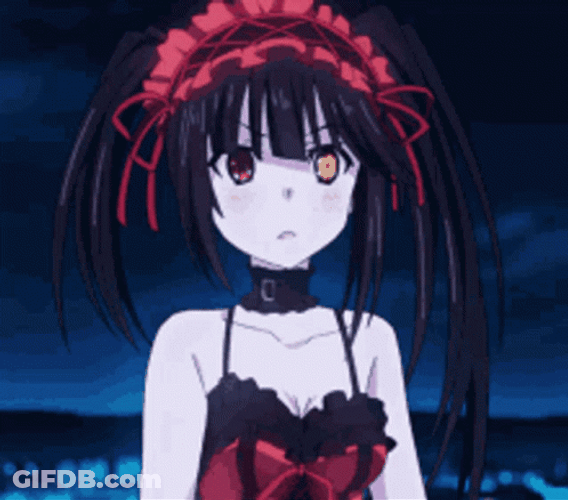 Disappointed Kurumi Tokisaki GIF