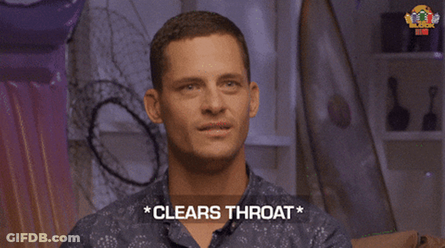 Disappointed Man Clears Throat Ahem GIF