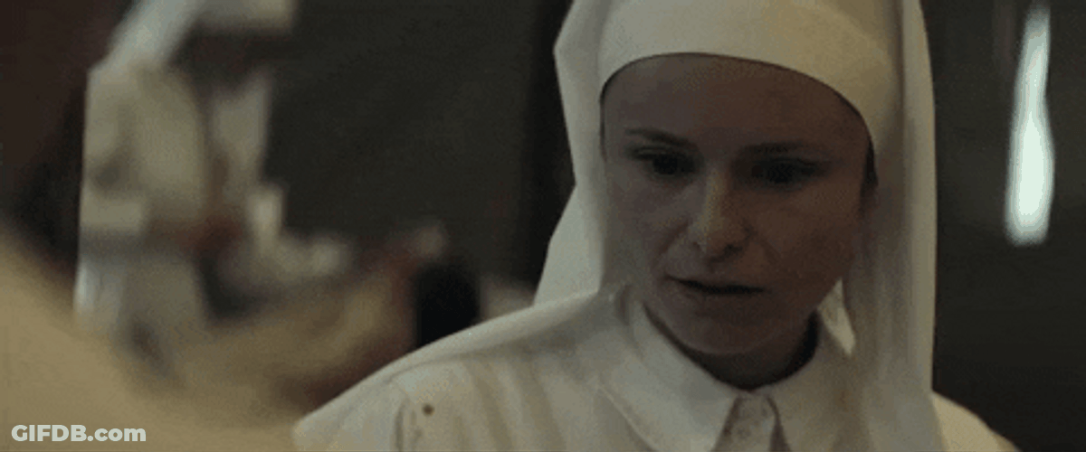 Disappointed Nurse Looking Away GIF