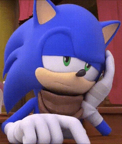 Disappointed Sonic Sigh GIF