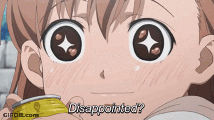 Disappointed Sparkling Anime Eyes GIF