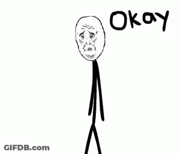 Disappointed Stick Man Okay GIF