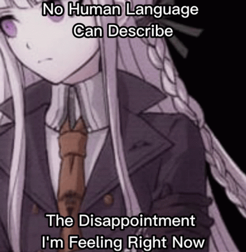 Disappointment Anime Girl Kyoko Kirigiri GIF