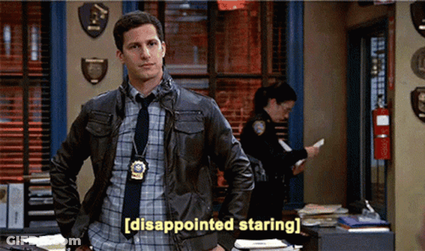 Disappointment Disappointed Staring Andy Samberg GIF