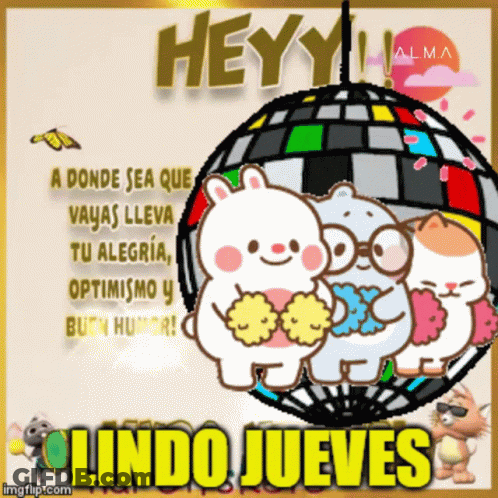Disco Ball Heyy Lindo Jueves GIF